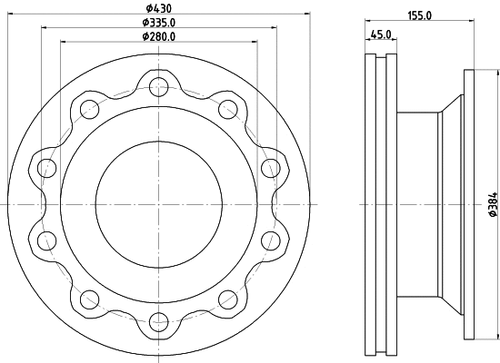 Disque de frein DON CVD580