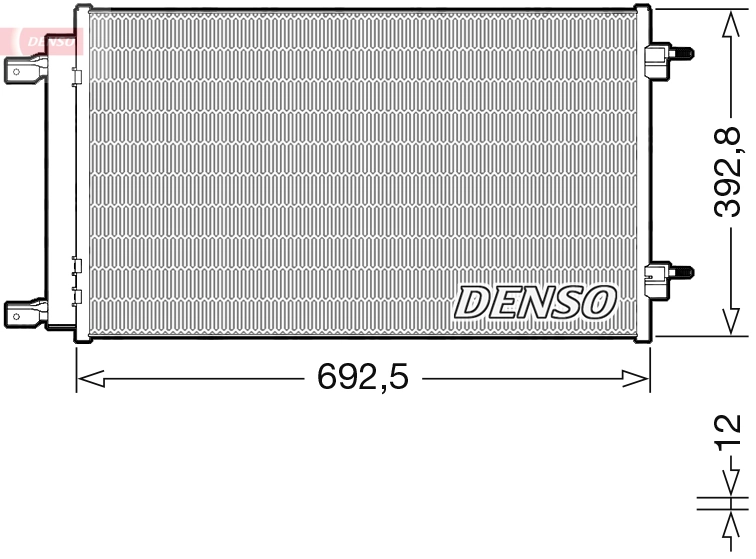 Condenseur, climatisation DENSO DCN20047