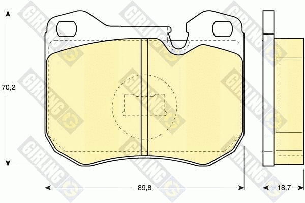 Kit de plaquettes de frein, frein à disque GIRLING 6103092