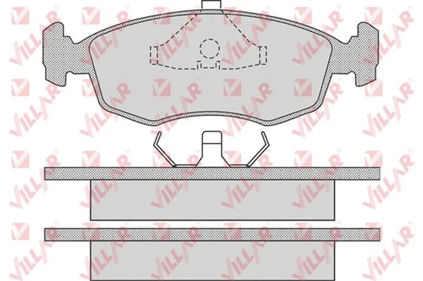Kit de plaquettes de frein, frein à disque VILLAR 626.0678