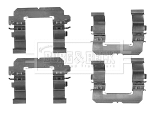 Kit d'accessoires, plaquette de frein à disque BORG & BECK BBK1253