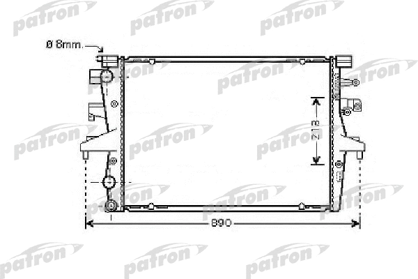 Radiateur, refroidissement du moteur PATRON PRS3600B