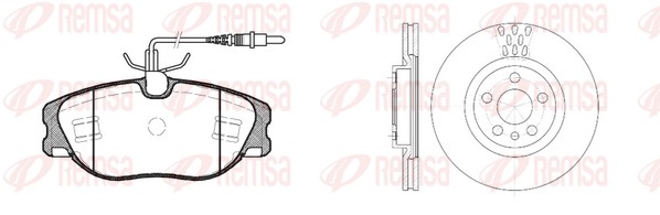 Kit de freins, frein à disques REMSA 8305.00