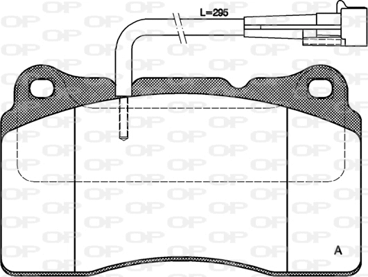 Kit de plaquettes de frein, frein à disque OPEN PARTS BPA0666.02