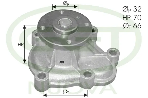 Pompe à eau, refroidissement du moteur GGT PA10591