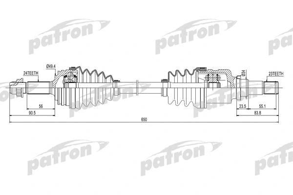 Arbre de transmission PATRON PDS0259