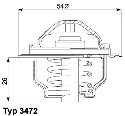 Thermostat, liquide de refroidissement BorgWarner (Wahler) 3472.87D