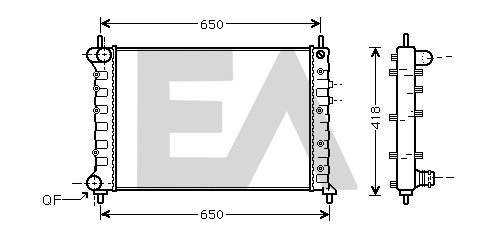 Radiateur, refroidissement du moteur EACLIMA 31R40018