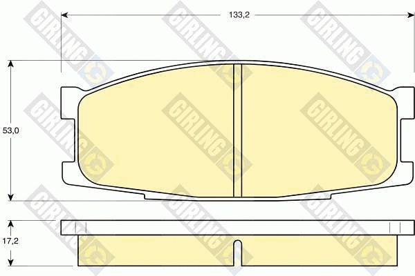 Kit de plaquettes de frein, frein à disque GIRLING 6110229