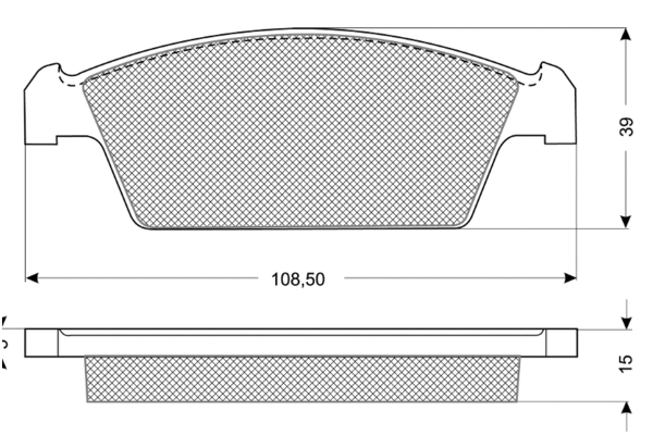Kit de plaquettes de frein, frein à disque PROCODIS FRANCE PF1075