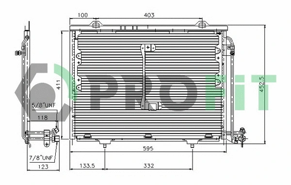 Condenseur, climatisation PROFIT PR 3508C1