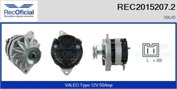 Alternateur RECOFICIAL REC2015207.2