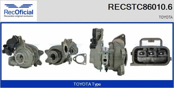 Turbocompresseur, suralimentation RECOFICIAL RECSTC86010.6