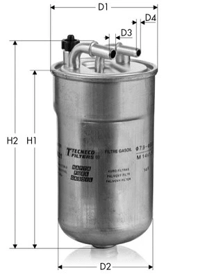 Filtre à carburant TECNECO FILTERS GS8021