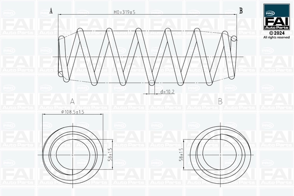 Ressort de suspension FAI AutoParts FPCS100