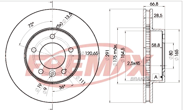 Disque de frein FREMAX BD-2519