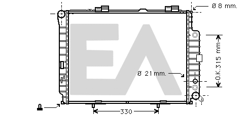 Radiateur, refroidissement du moteur EACLIMA 31R50140