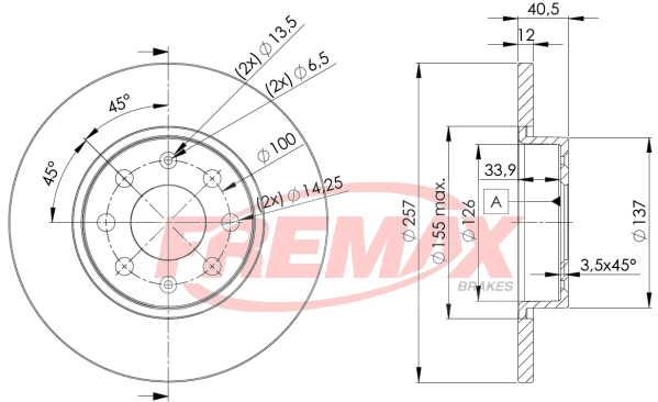 Disque de frein FREMAX BD-0918