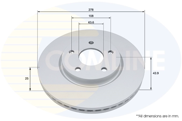 Disque de frein COMLINE ADC5059V