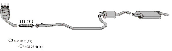 Tube de réparation, catalyseur ERNST 313476