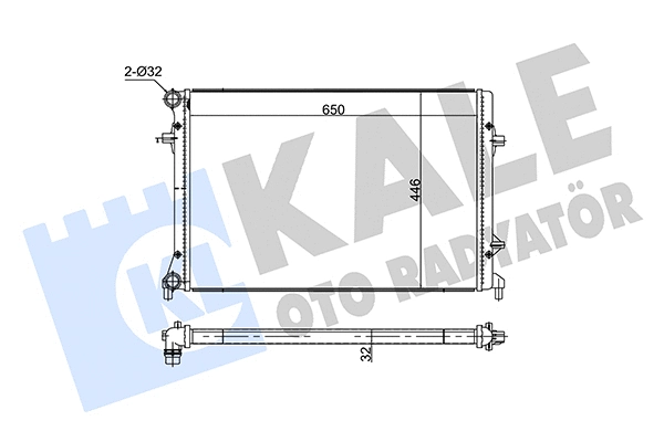 Radiateur, refroidissement du moteur KALE OTO RADYATÖR 354240