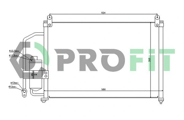 Condenseur, climatisation PROFIT PR 1106C1