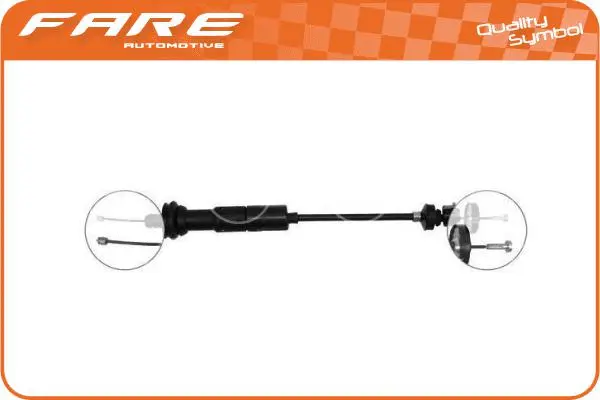 Tirette à câble, commande d'embrayage FARE-CO 24274