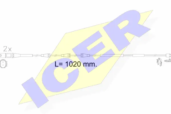 Contact d'avertissement, usure des plaquettes de frein ICER 610623 E C