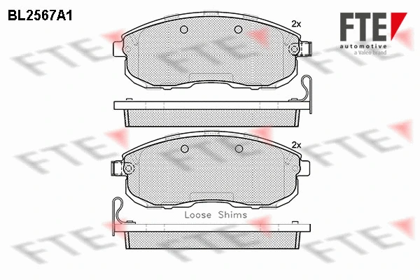 Kit de plaquettes de frein, frein à disque FTE 9010819