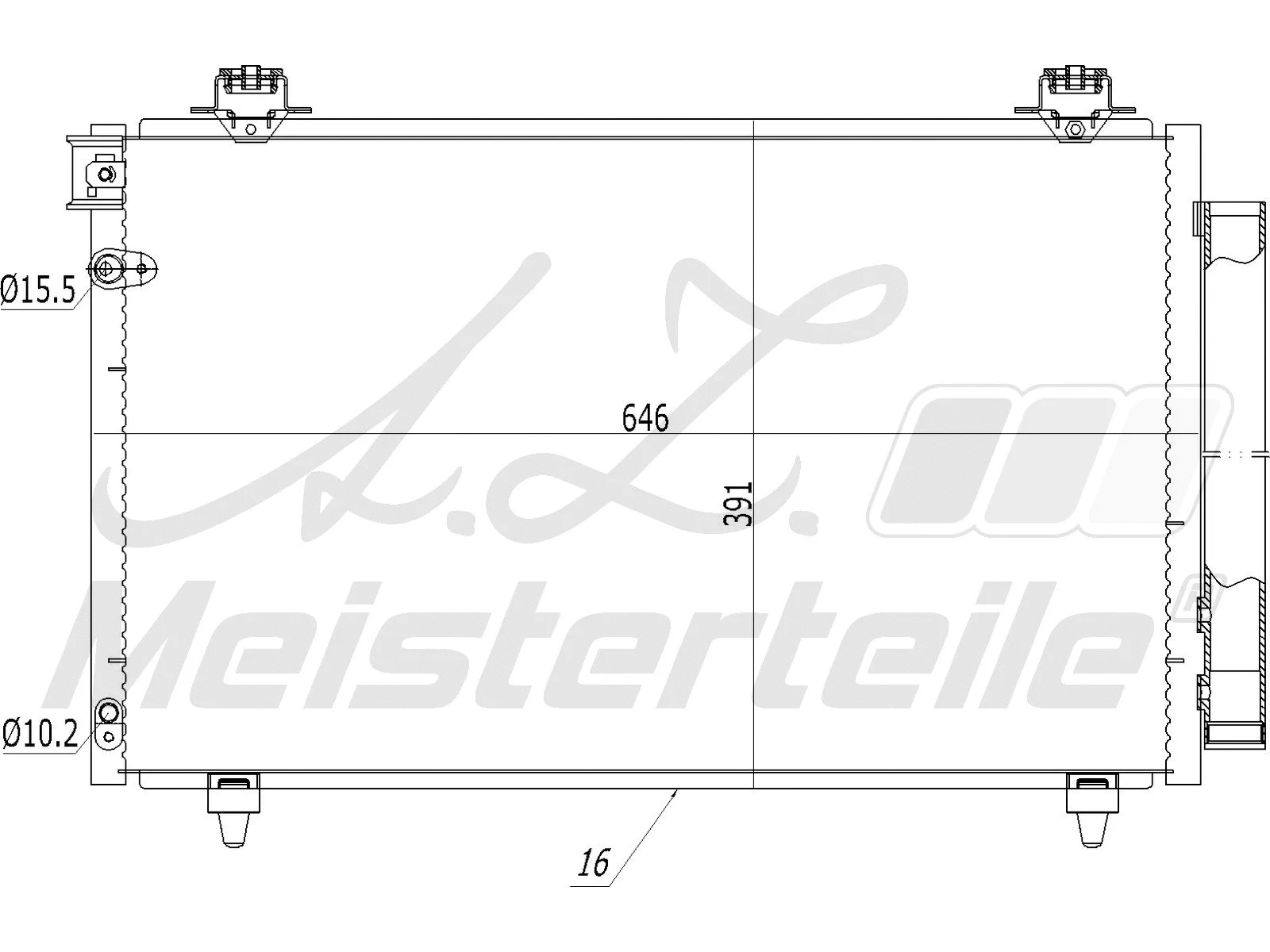 Condenseur, climatisation A.Z. Meisterteile AZMT-45-030-1377