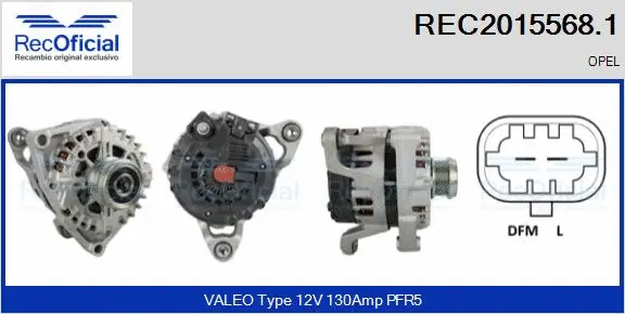 Alternateur RECOFICIAL REC2015568.1
