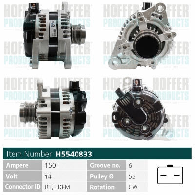 Alternateur HOFFER H5540833