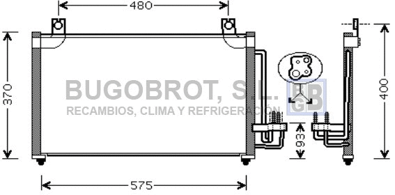 Condenseur, climatisation BUGOBROT 62-KA5031
