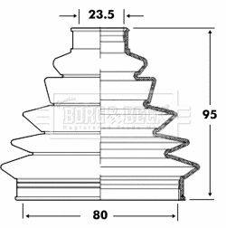 Jeu de joints-soufflets, arbre de commande BORG & BECK BCB6076