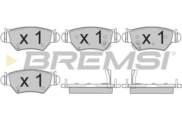 Kit de plaquettes de frein, frein à disque BREMSI BP2812