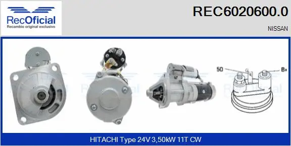 Démarreur RECOFICIAL REC6020600.0