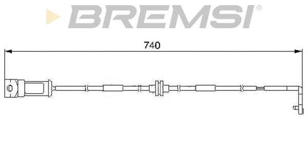 Contact d'avertissement, usure des plaquettes de frein BREMSI WI0532