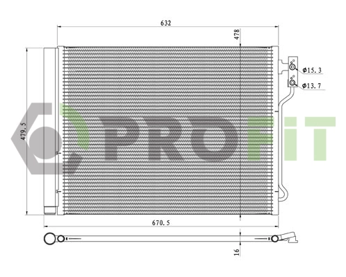 Condenseur, climatisation PROFIT 1770-0065