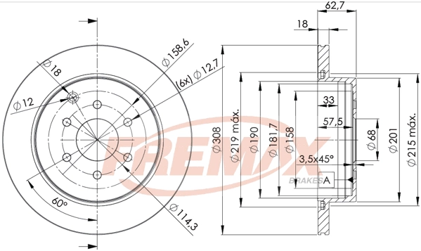 Disque de frein FREMAX BD-4203