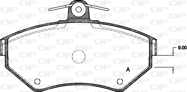 Kit de plaquettes de frein, frein à disque OPEN PARTS BPA0631.00