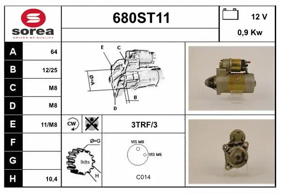 Démarreur STARTCAR 680ST11