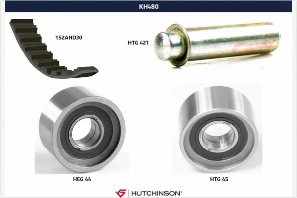Kit de courroie crantée HUTCHINSON KH 480