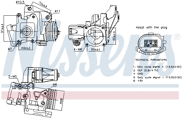 Vanne EGR NISSENS 98387