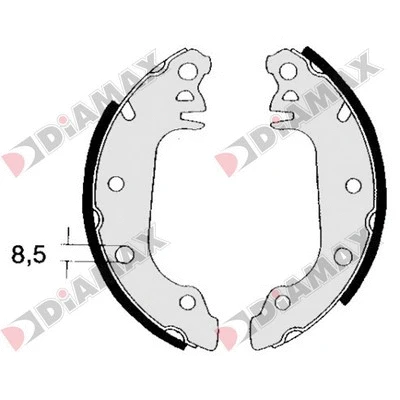 Jeu de mâchoires de frein DIAMAX N01225