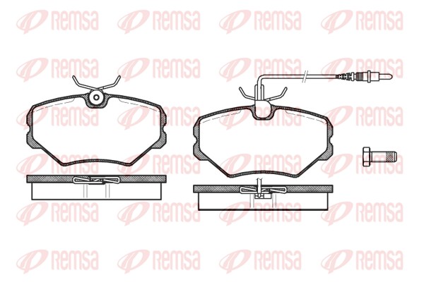 Kit de plaquettes de frein, frein à disque REMSA 0500.02