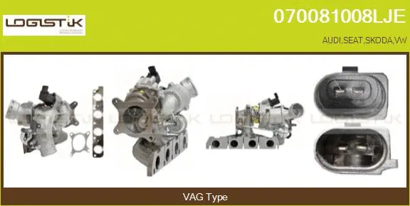 Turbocompresseur, suralimentation LGK 070081008LJE