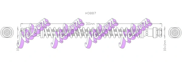 Flexible de frein KAWE H3887