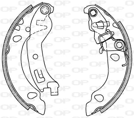 Jeu de mâchoires de frein OPEN PARTS BSA2068.00