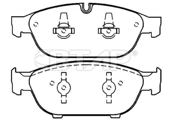 Kit de plaquettes de frein, frein à disque BTAP BVC206-013