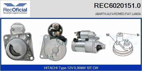 Démarreur RECOFICIAL REC6020151.0
